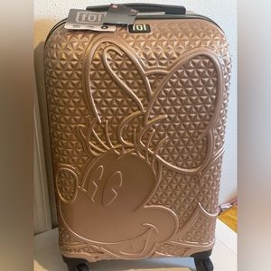 Disney Minnie Mouse  Gold Carry-On Spinner FUL Suitcase Hard Luggage